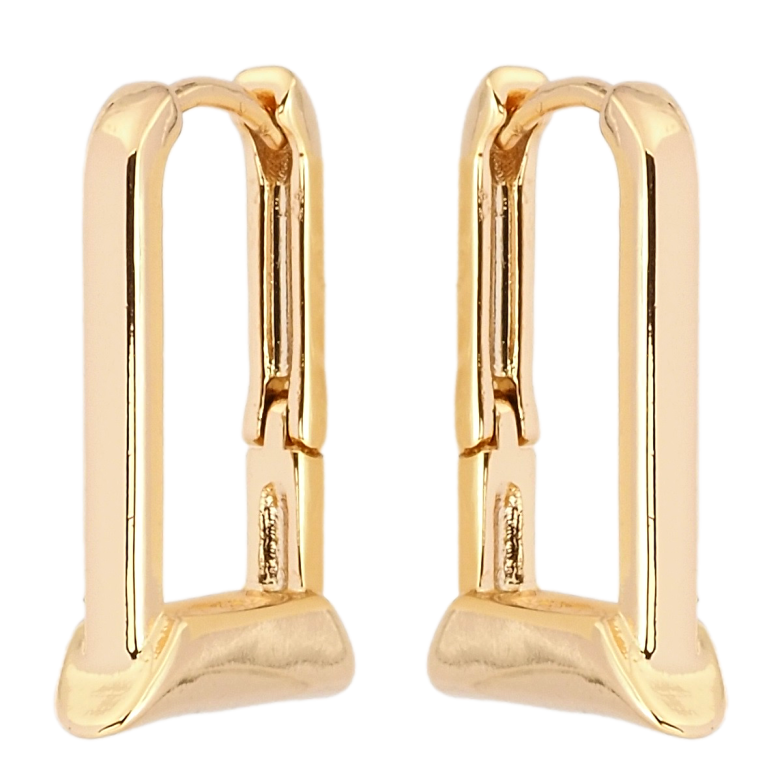 Сережки Xuping Позолота 18K колечка Декоративні фото №1
