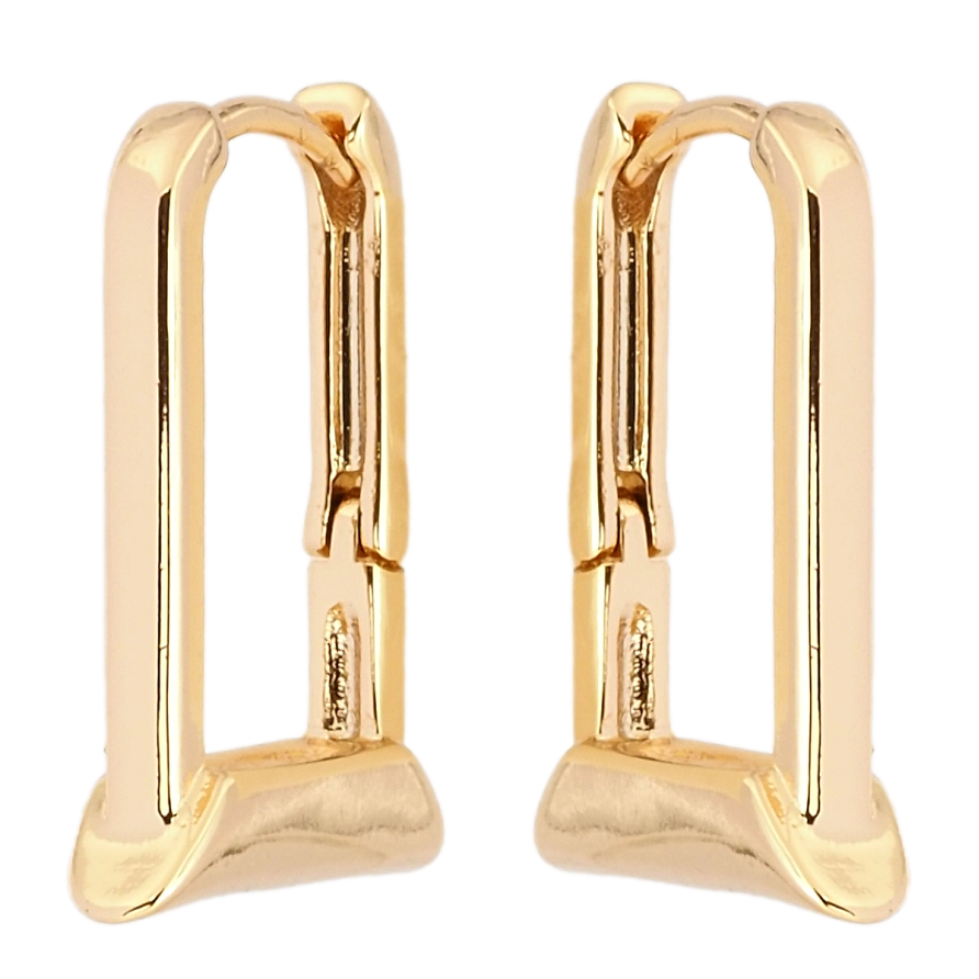 Сережки Xuping Позолота 18K колечка Декоративні фото №1