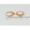 Сережки Xuping Позолота 18K колечка Бічний різьблений візерунок фото №2 Сережки Xuping Позолота 18K колечка Бічний різьблений візерунок фото №2