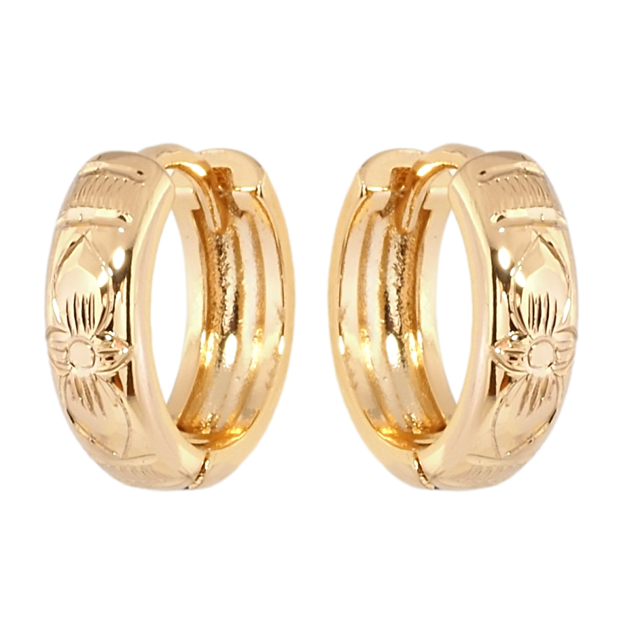 Серьги Xuping Позолота 18K колечки Цветочный узор фото №1 Серьги Xuping Позолота 18K колечки Цветочный узор фото №1