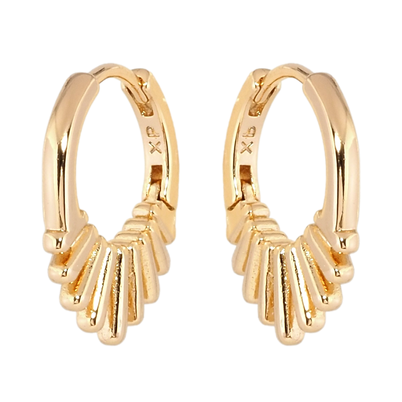 Сережки Xuping Позолота 18K колечка Декоративні фото №6