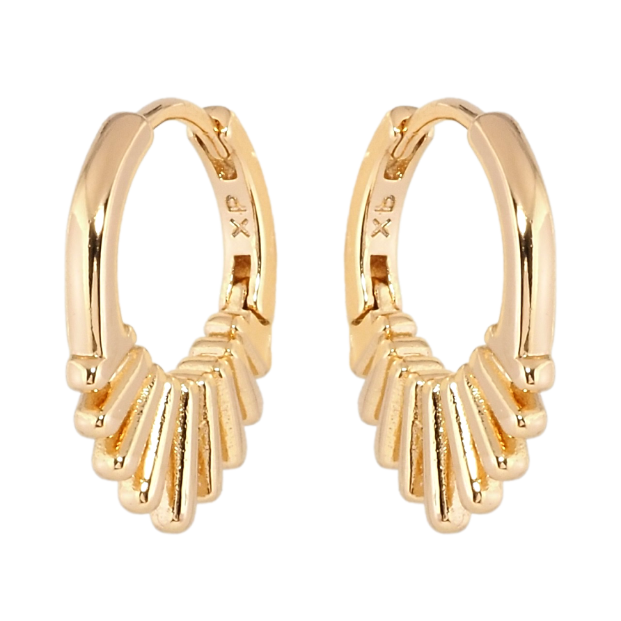 Сережки Xuping Позолота 18K колечка Декоративні фото №1