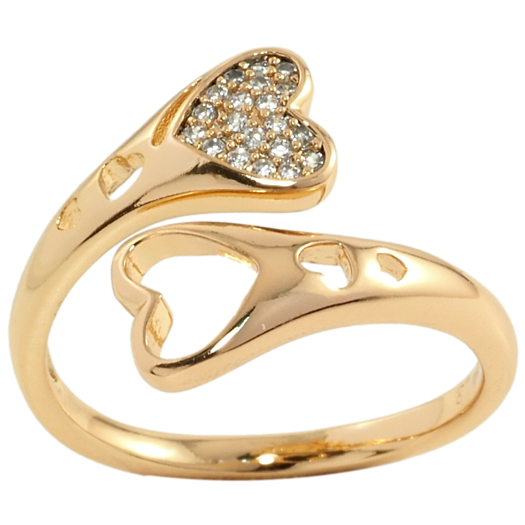 Каблучка Xuping Позолота 18K Серця фото №16 Каблучка Xuping Позолота 18K Серця фото №16