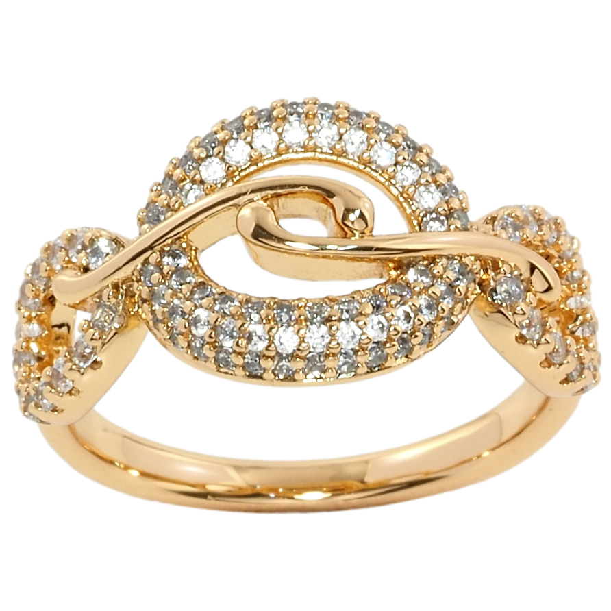 Каблучка Xuping Позолота 18K Інкрустація цирконієм фото №1 Каблучка Xuping Позолота 18K Інкрустація цирконієм фото №1
