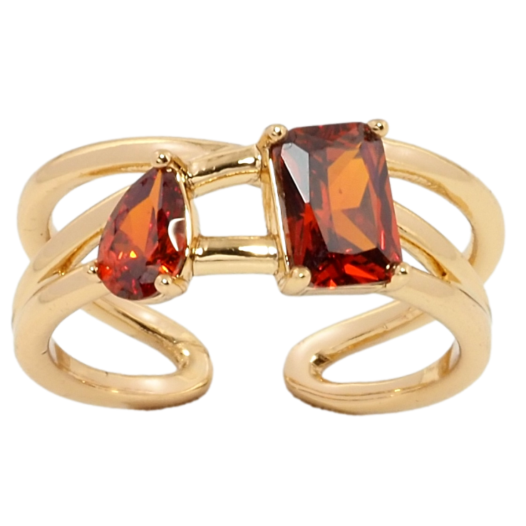 Каблучка Xuping Позолота 18K Два червоні фіаніти фото №23 Каблучка Xuping Позолота 18K Два червоні фіаніти фото №23