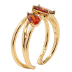 Кольцо Xuping Позолота 18K Два красных фианита фото №2 Кольцо Xuping Позолота 18K Два красных фианита фото №2