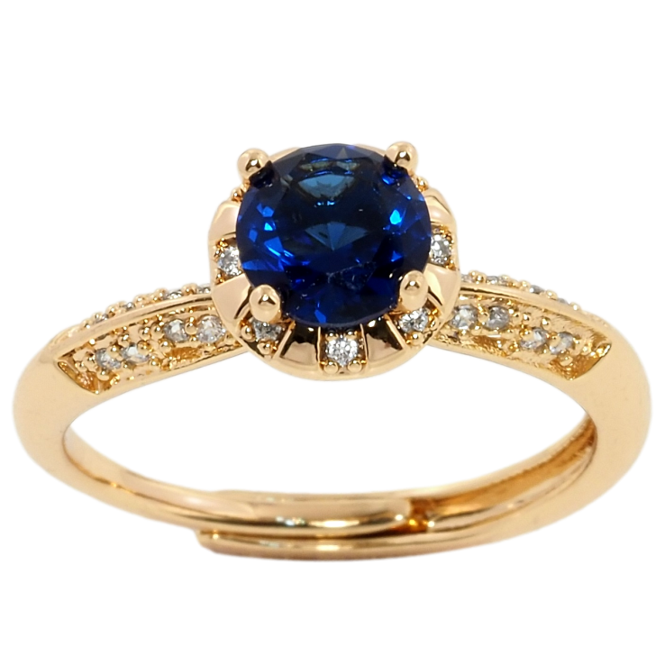 Каблучка Xuping Позолота 18K Синій фіаніт у декоративній оправі фото №17 Каблучка Xuping Позолота 18K Синій фіаніт у декоративній оправі фото №17