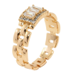 Кольцо Xuping Позолота 18K Браслетный узор с вставкой из циркония фото №2 Кольцо Xuping Позолота 18K Браслетный узор с вставкой из циркония фото №2