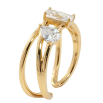 Каблучка Xuping Позолота 18K Два фіаніти фото №2 Каблучка Xuping Позолота 18K Два фіаніти фото №2