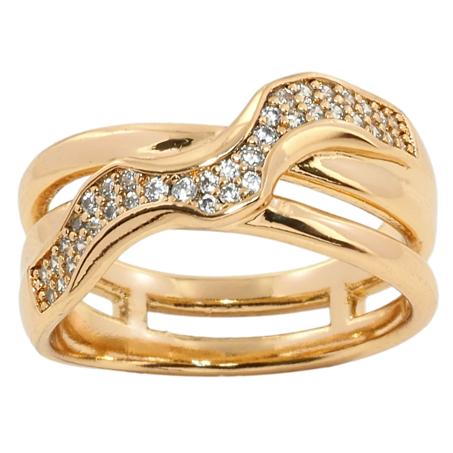 Каблучка Xuping Позолота 18K Інкрустація цирконієм фото №1