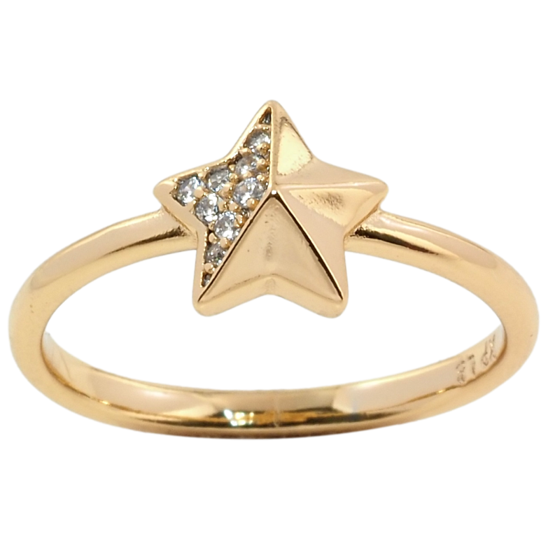 Каблучка Xuping Позолота 18K Зірка з цирконієм фото №5 Каблучка Xuping Позолота 18K Зірка з цирконієм фото №5