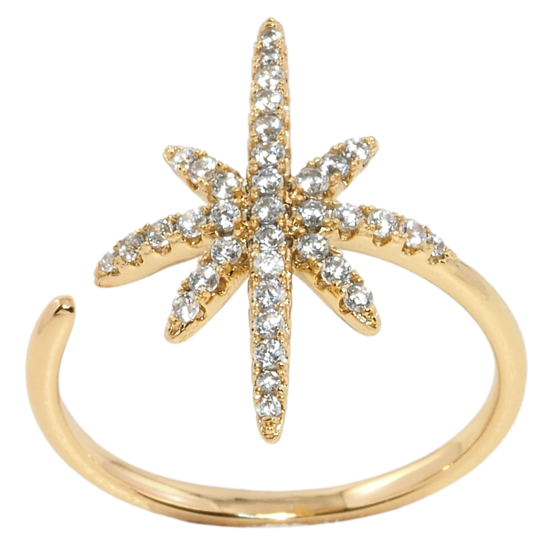Каблучка Xuping Позолота 18K Зірка інкрустація цирконієм фото №6