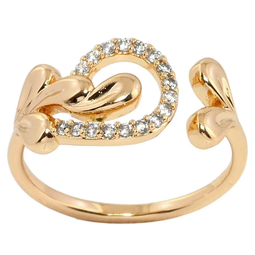 Каблучка Xuping Позолота 18K Гілочки з цирконієм фото №1