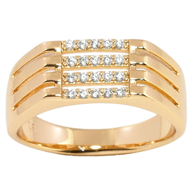 Каблучка Xuping Позолота 18K Доріжки цирконію фото №6 Каблучка Xuping Позолота 18K Доріжки цирконію фото №6