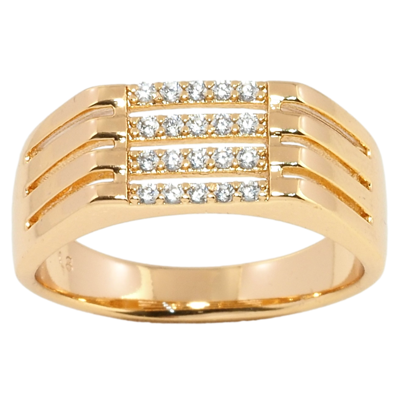 Каблучка Xuping Позолота 18K Доріжки цирконію фото №3 Каблучка Xuping Позолота 18K Доріжки цирконію фото №3