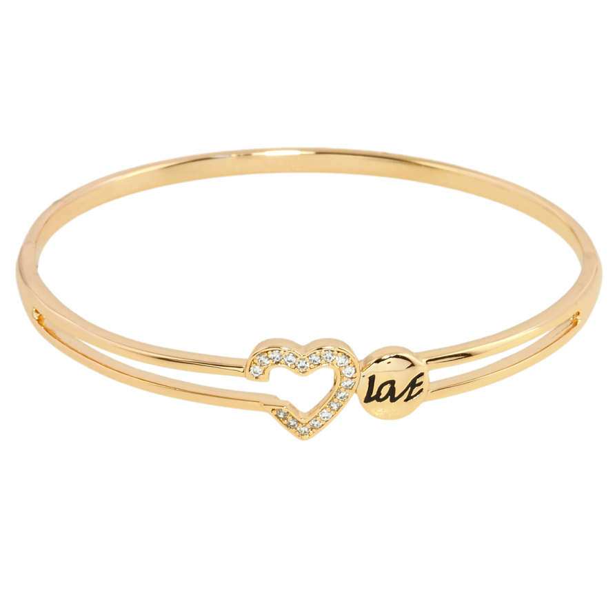 Браслет Xuping Позолота 18K Сердечко Love ø 5,7см фото №1 Браслет Xuping Позолота 18K Сердечко Love ø 5,7см фото №1