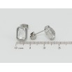 Серьги Xuping TTM Stainless Steel цвет Родий пусеты Граненные кристаллы 8х10мм фото №2
