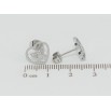 Серьги Xuping TTM Stainless Steel цвет Родий пусеты Бабочки в сердечках фото №2
