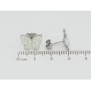 Сережки Xuping TTM Stainless Steel колір Родій пусети Метелики з райдужними кристалами фото №2
