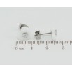Серьги Xuping TTM Stainless Steel цвет Родий пусеты Сердечки из белой керамики с кристаллом фото №2
