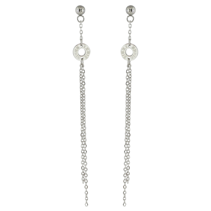 Серьги Xuping TTM Stainless Steel цвет Родий пусеты Декоративные подвески фото №2