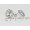 Сережки Xuping TTM Stainless Steel колір Родій пусети Кільця з грецьким візерунком та підвісками фото №2