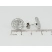 Сережки Xuping TTM Stainless Steel колір Родій пусети Дерево в кільці цирконію фото №2