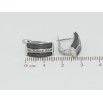 Серьги Xuping TTM Stainless Steel цвет Родий английский замок Дорожки циркония с вставками черная керамика фото №2 Серьги Xuping TTM Stainless Steel цвет Родий английский замок Дорожки циркония с вставками черная керамика фото №2
