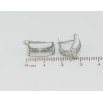 Сережки Xuping TTM Stainless Steel колір Родій англійський замок Доріжки цирконію із вставками біла кераміка фото №2 Сережки Xuping TTM Stainless Steel колір Родій англійський замок Доріжки цирконію із вставками біла кераміка фото №2