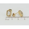 Сережки Xuping TTM Stainless Steel колір 14K пусети Гранені кристали 8х10мм фото №2 Сережки Xuping TTM Stainless Steel колір 14K пусети Гранені кристали 8х10мм фото №2