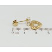 Серьги Xuping TTM Stainless Steel цвет 14K пусеты Сердечки фото №2