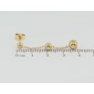 Сережки Xuping TTM Stainless Steel колір 14K пусети Підвіски кульки на ланцюжку фото №2