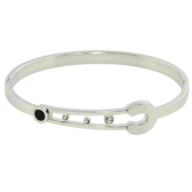 Браслет Xuping ТТМ Stainless Steel колір Родій Шпилька ø 6см фото №11 Браслет Xuping ТТМ Stainless Steel колір Родій Шпилька ø 6см фото №11