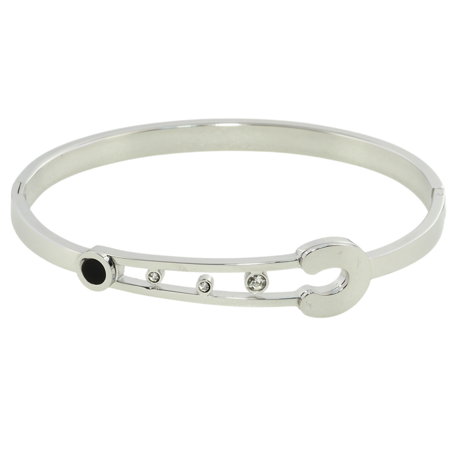 Браслет Xuping ТТМ Stainless Steel цвет Родий Булавка ø 6см фото №1 Браслет Xuping ТТМ Stainless Steel цвет Родий Булавка ø 6см фото №1