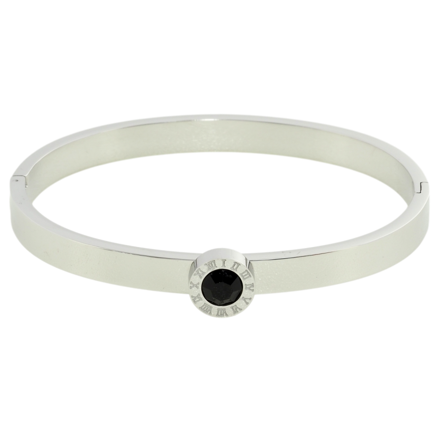 Браслет Xuping ТТМ Stainless Steel колір Родій Циферблат ø 6см фото №1 Браслет Xuping ТТМ Stainless Steel колір Родій Циферблат ø 6см фото №1