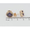 Серьги Xuping Позолота 18K пусеты Сиреневые фианиты в обрамлении циркония 11х13мм фото №2 Серьги Xuping Позолота 18K пусеты Сиреневые фианиты в обрамлении циркония 11х13мм фото №2