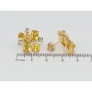 Серьги Xuping Позолота 18K пусеты Желтые фианиты фото №2 Серьги Xuping Позолота 18K пусеты Желтые фианиты фото №2