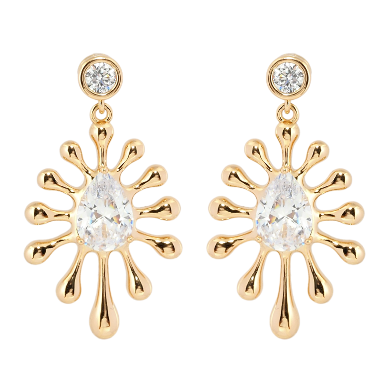 Серьги Xuping Позолота 18K пусеты Декоративные подвески с фианитами фото №5 Серьги Xuping Позолота 18K пусеты Декоративные подвески с фианитами фото №5