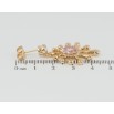 Серьги Xuping Позолота 18K пусеты Декоративные подвески с розовыми фианитами фото №2 Серьги Xuping Позолота 18K пусеты Декоративные подвески с розовыми фианитами фото №2