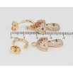 Серьги Xuping Позолота 18K пусеты Грибочки инкрустация бело-красным цирконием 2 в 1 фото №2 Серьги Xuping Позолота 18K пусеты Грибочки инкрустация бело-красным цирконием 2 в 1 фото №2