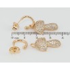 Серьги Xuping Позолота 18K пусеты Грибочки инкрустация бело-розовым цирконием 2 в 1 фото №2 Серьги Xuping Позолота 18K пусеты Грибочки инкрустация бело-розовым цирконием 2 в 1 фото №2