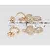 Серьги Xuping Позолота 18K пусеты Грибочки инкрустация цирконием 2 в 1 фото №2 Серьги Xuping Позолота 18K пусеты Грибочки инкрустация цирконием 2 в 1 фото №2