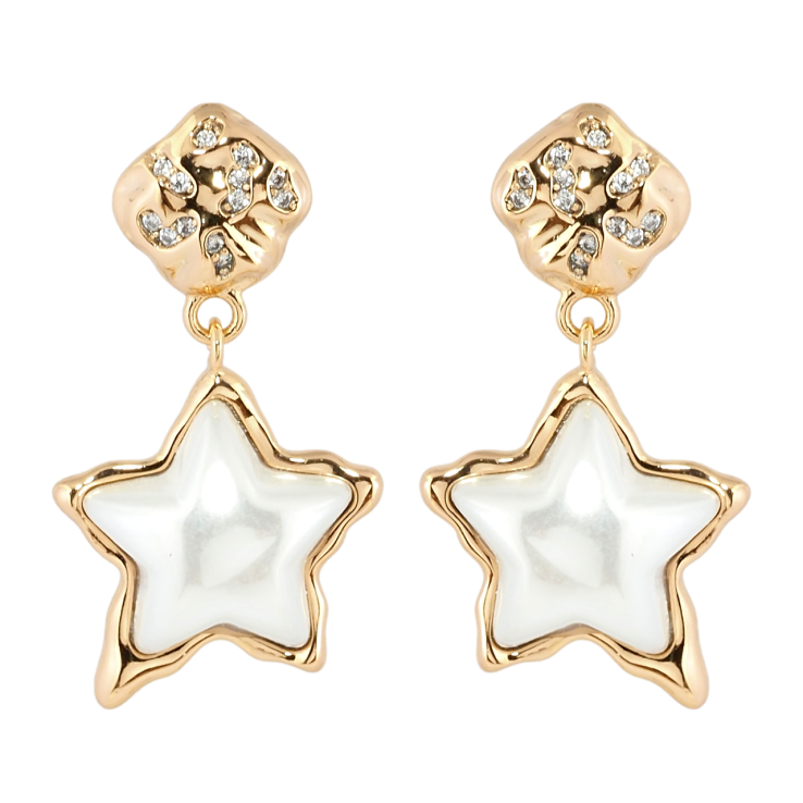Серьги Xuping Позолота 18K пусеты Подвески перламутровые звезды фото №24 Серьги Xuping Позолота 18K пусеты Подвески перламутровые звезды фото №24