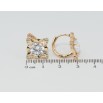 Серьги Xuping Позолота 18K колечки Ромбы с фианитами фото №2 Серьги Xuping Позолота 18K колечки Ромбы с фианитами фото №2