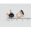 Серьги Xuping Позолота 18K колечки Улитки с синими фианитами фото №2 Серьги Xuping Позолота 18K колечки Улитки с синими фианитами фото №2