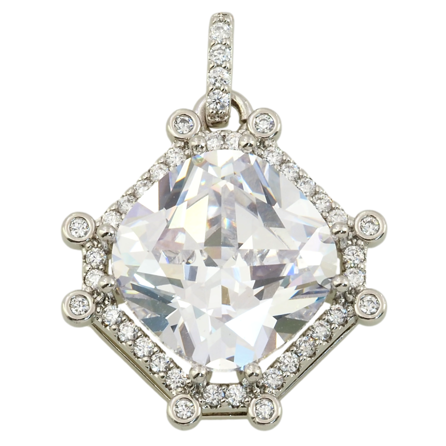 Кулон Xuping Родий Фианит в декоративном обрамлении циркония для цепочки до 3мм фото №1