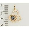 Кулон Xuping Позолота 18K Сердечки с цирконием и черным фианитом для цепочки до 5мм фото №2 Кулон Xuping Позолота 18K Сердечки с цирконием и черным фианитом для цепочки до 5мм фото №2