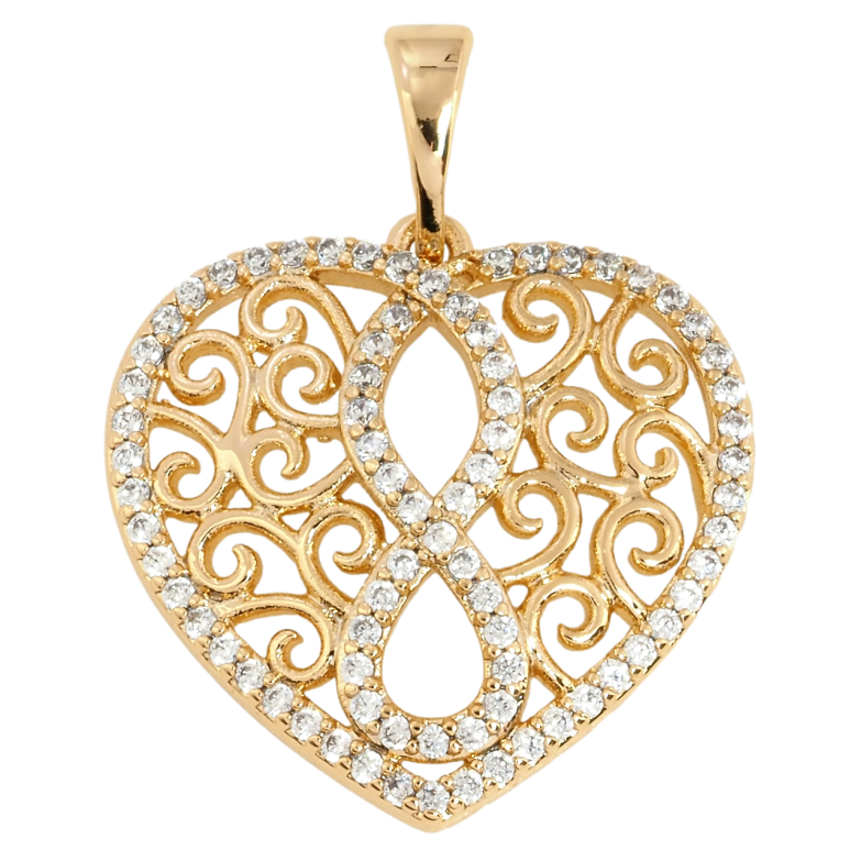 Кулон Xuping Позолота 18K Ажурне серце з цирконієм для ланцюжка до 5мм фото №18