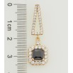 Кулон Xuping Позолота 18K Інкрустація цирконієм з чорним фіанітом для ланцюжка до 4мм фото №2 Кулон Xuping Позолота 18K Інкрустація цирконієм з чорним фіанітом для ланцюжка до 4мм фото №2
