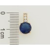 Кулон Xuping Позолота 18K Синій фіаніт, ø 7мм для ланцюжка до 3мм фото №2 Кулон Xuping Позолота 18K Синій фіаніт, ø 7мм для ланцюжка до 3мм фото №2